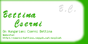 bettina cserni business card